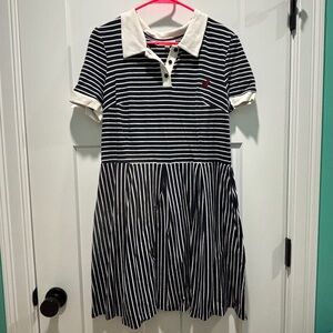 🐱 ModCloth Navy & White Cat Print Polo T-Shirt Dress
